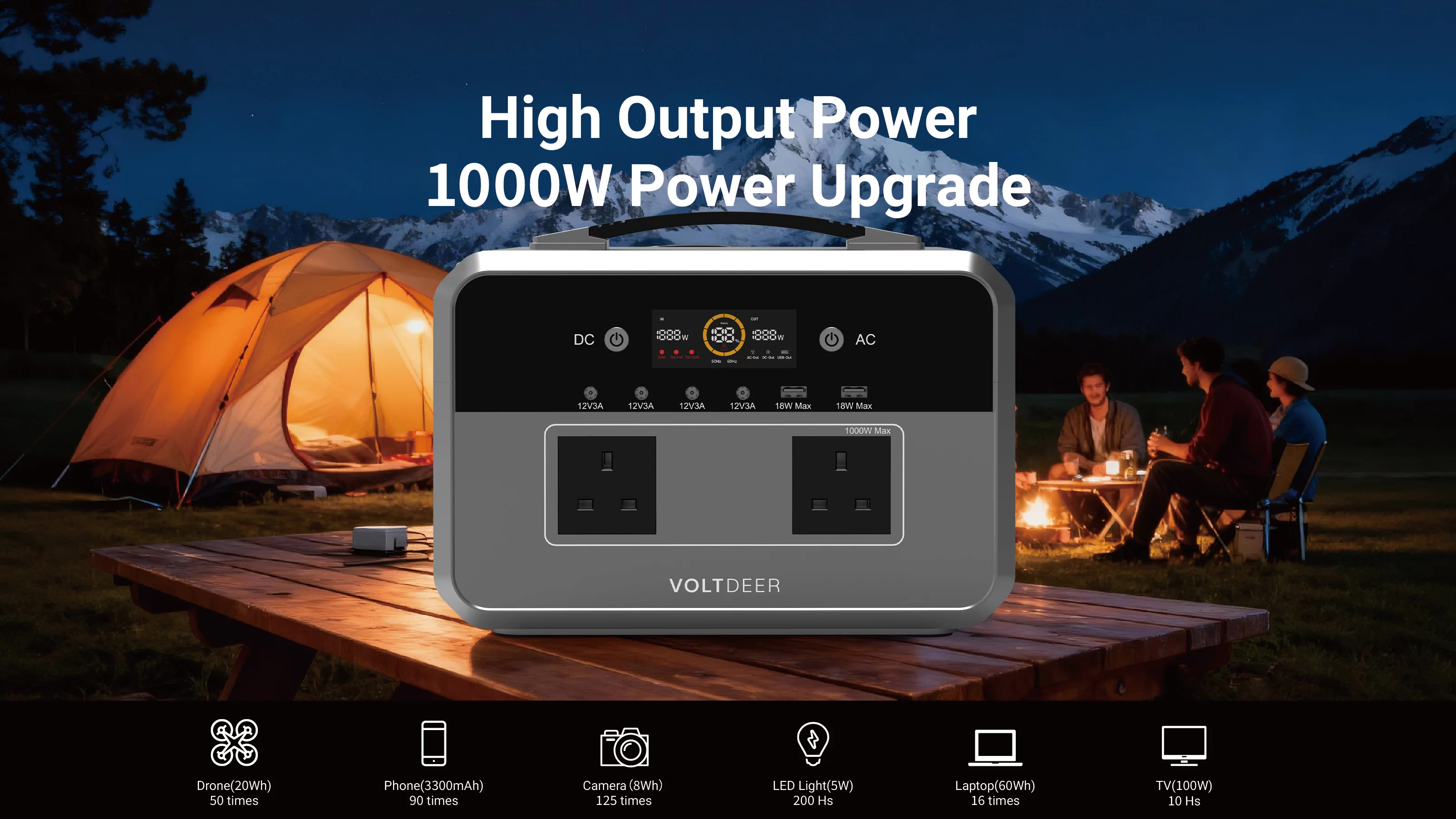 Fuente de energía portátil de almacenamiento C1000 imagen detalle 7